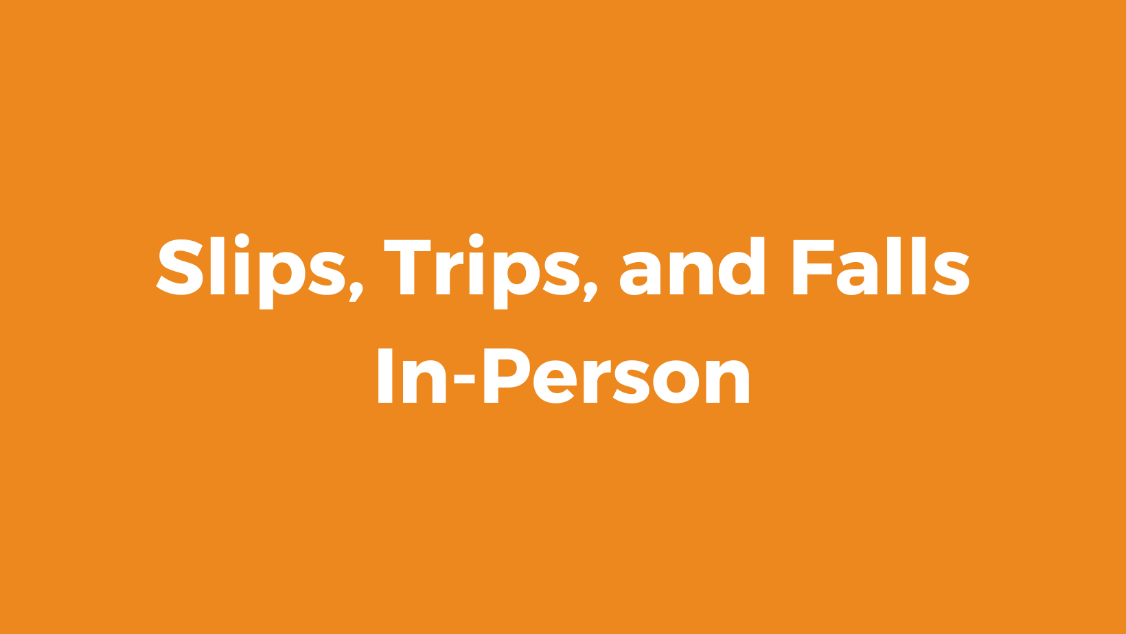 OSHA Slips, Trips, and Falls Utah Safety Council