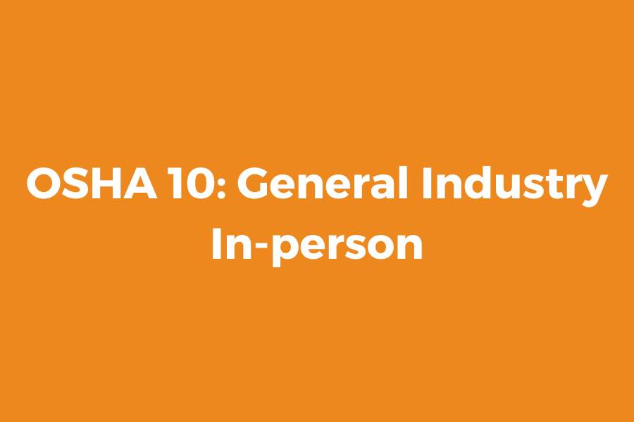 OSHA 10 General Industry Utah Safety Council